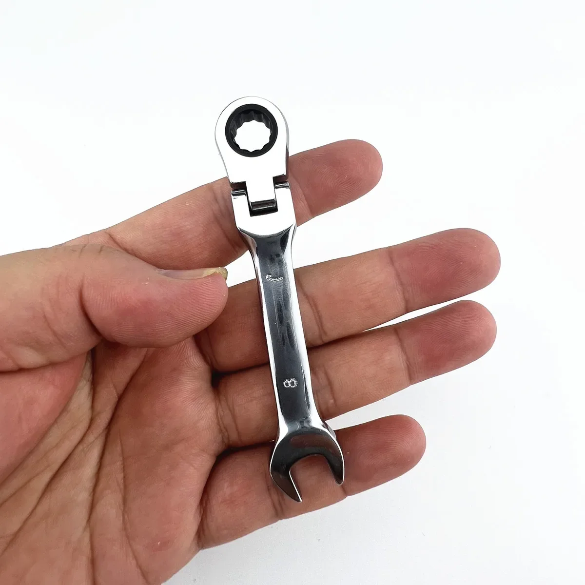 Se9187aa2c20e48ccb57886fb39563b940 Mini Short Handle Ratchet Wrench With Movable Head Quick Dual-purpose Open End Wrench Hardware Tool Labor-saving Wrench Mallzona