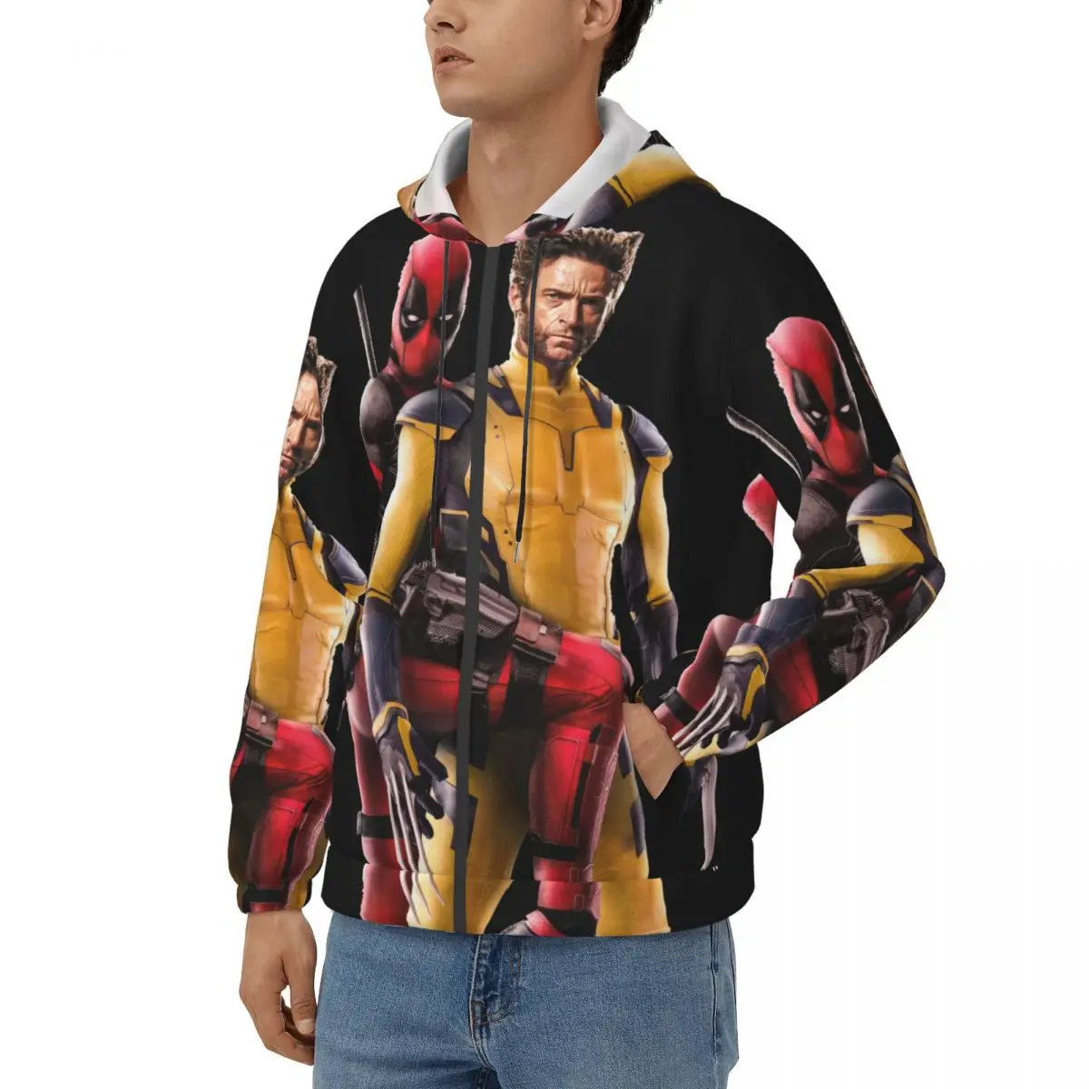 Popular Movies Men Hoodie Deadpool & Wolverine Clothing  Vintage Hoodies New Arrival