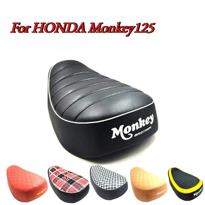 

For HONDA MONKEY 125 MONKEY125 Single Seat Motorcycle Accessories Front Rear black frosted Leather Pillow Seat Cushion