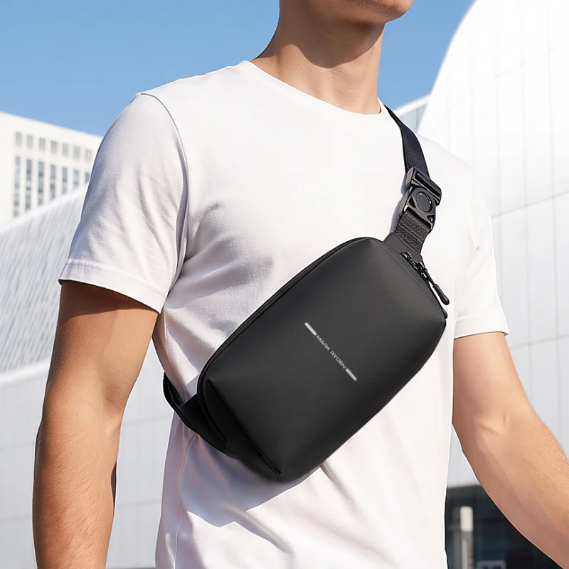 MARK RYDEN Shoulder Large-Capacity Sling Bag Men 2.4L Crossbody Bag With YKK Zipper Swivel Buckle For Daily Commuting Cycling