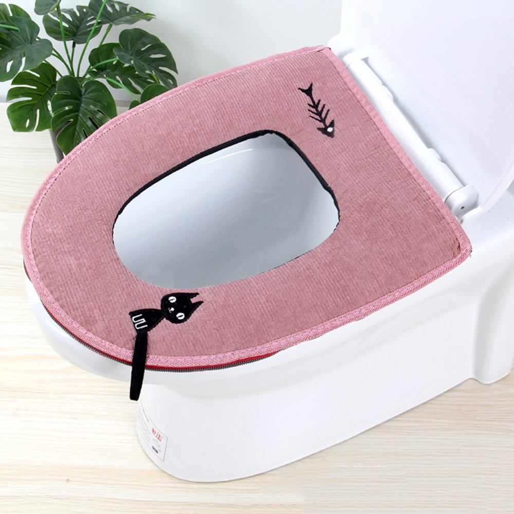 Zipper Convenient Durable Delicate High-quality Exquisite Popular Washable Toilet Seat Cover Home Decor Toilet Seat Cover Handle