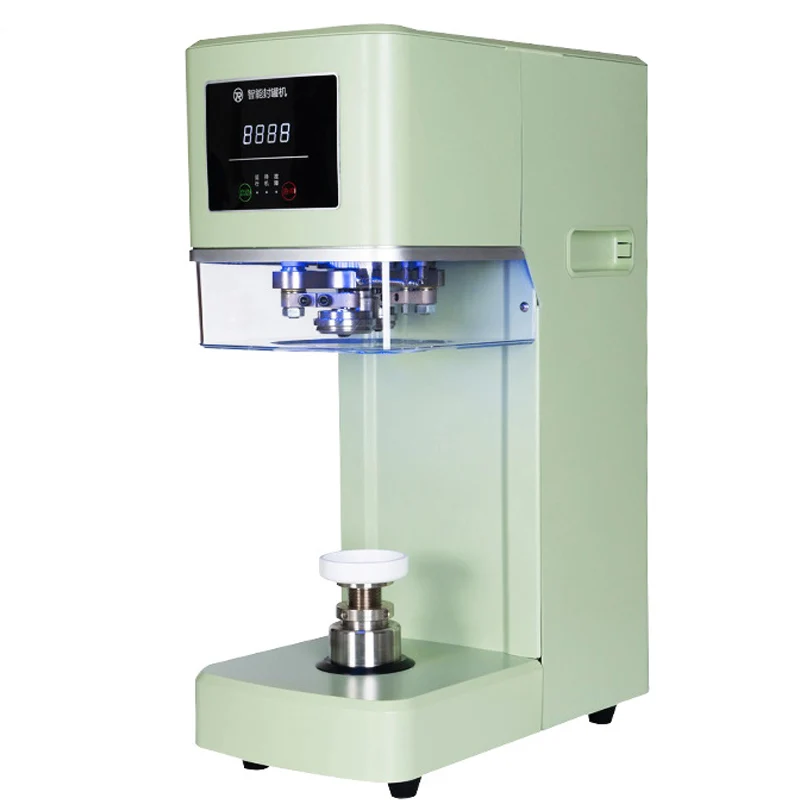 Commercial Automatic Tin Can Sealing Machine Soda Sealer Cup Body Rotation Aluminum Beer Bottles PET Jar Cans Seamers 110V/220V