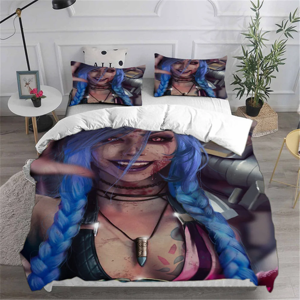 

Bedding Sets LOL Jinx Arcane Australia /Europe/USA Full Queen King Size Quilt Duvet Cover Pillow Case 2-3 Pieces Sets