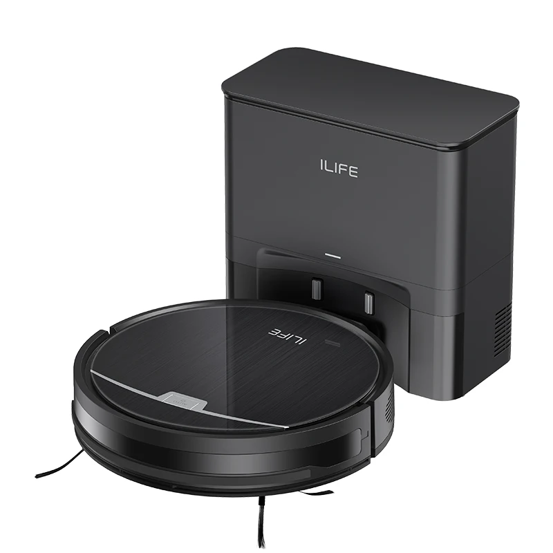 

ILIFE V9 Pro Vacuum Cleaner Robot, 3000Pa Suction with Self-Emptying, Gyro Navigation, Schedule, App Control, for Pet Hair