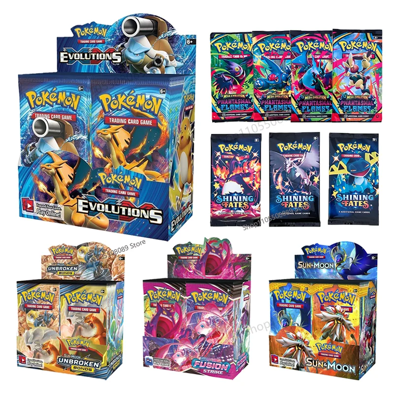 

Random 4 Pack 40Pcs Pokemon Cards Set Pikachu Evolutions Scarlet Violet 151 Tabletop Battle Card Pokemon English Card Gifts
