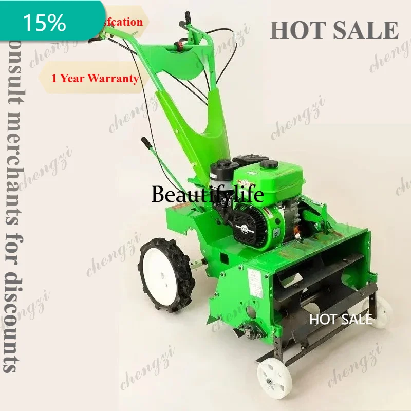 

A172 Micro-tillage weeder small household tillage rotary tiller hard ground tiller new four-wheel drive diesel Garden Power To