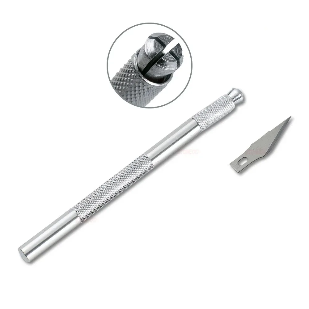 Paper Cutter Pen Knife - Scalpel with Steel Blades for Crafts, Arts, Drawing, DIY, Repair - Precision Engraving Knives