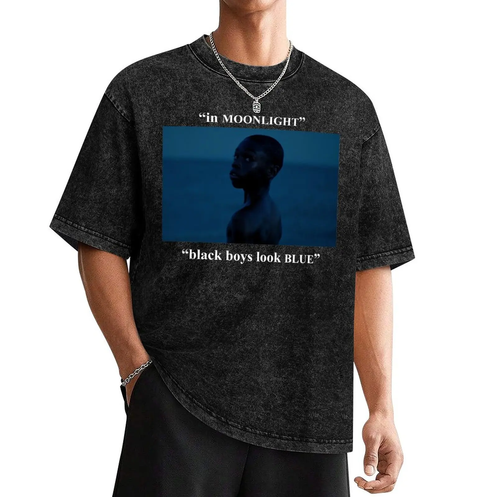 

black boys look blue T-Shirt vintage anime shirt cute clothes clothes for men