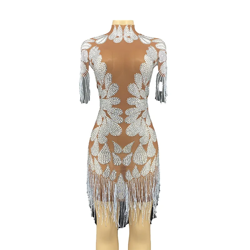

Crystal Tassel Luxury Ball Dress With Diamond Ceremony Elegant Evening Dress Women Vestidos De Gala Mujer Abito Da Sera Di Lusso