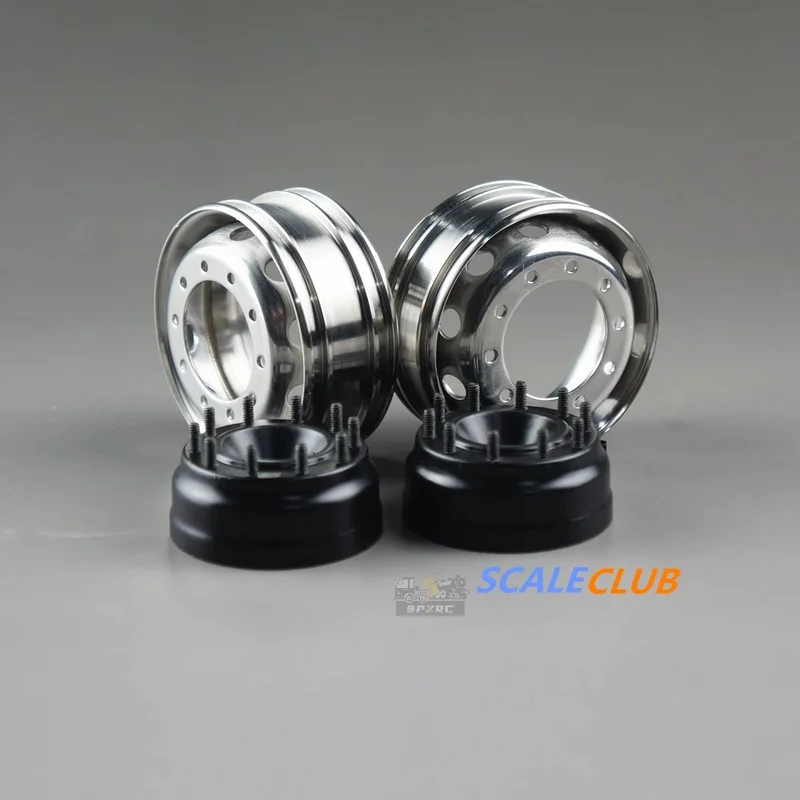 Scaleclub 1/14 Tractor Mud Head Universal Upgrade Metal Front Wide Wheel Narrow For Tamiya  Lesu Scania Man Volvo Part