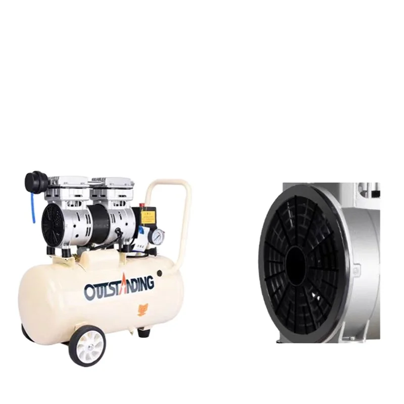 El mejor Motor de núcleo de pistón portátil, Mini compresor de aire sin aceite de 12/30/60 litros, 0,8 mpa, silencioso, refrigerado por aire para pintura en aerosol
