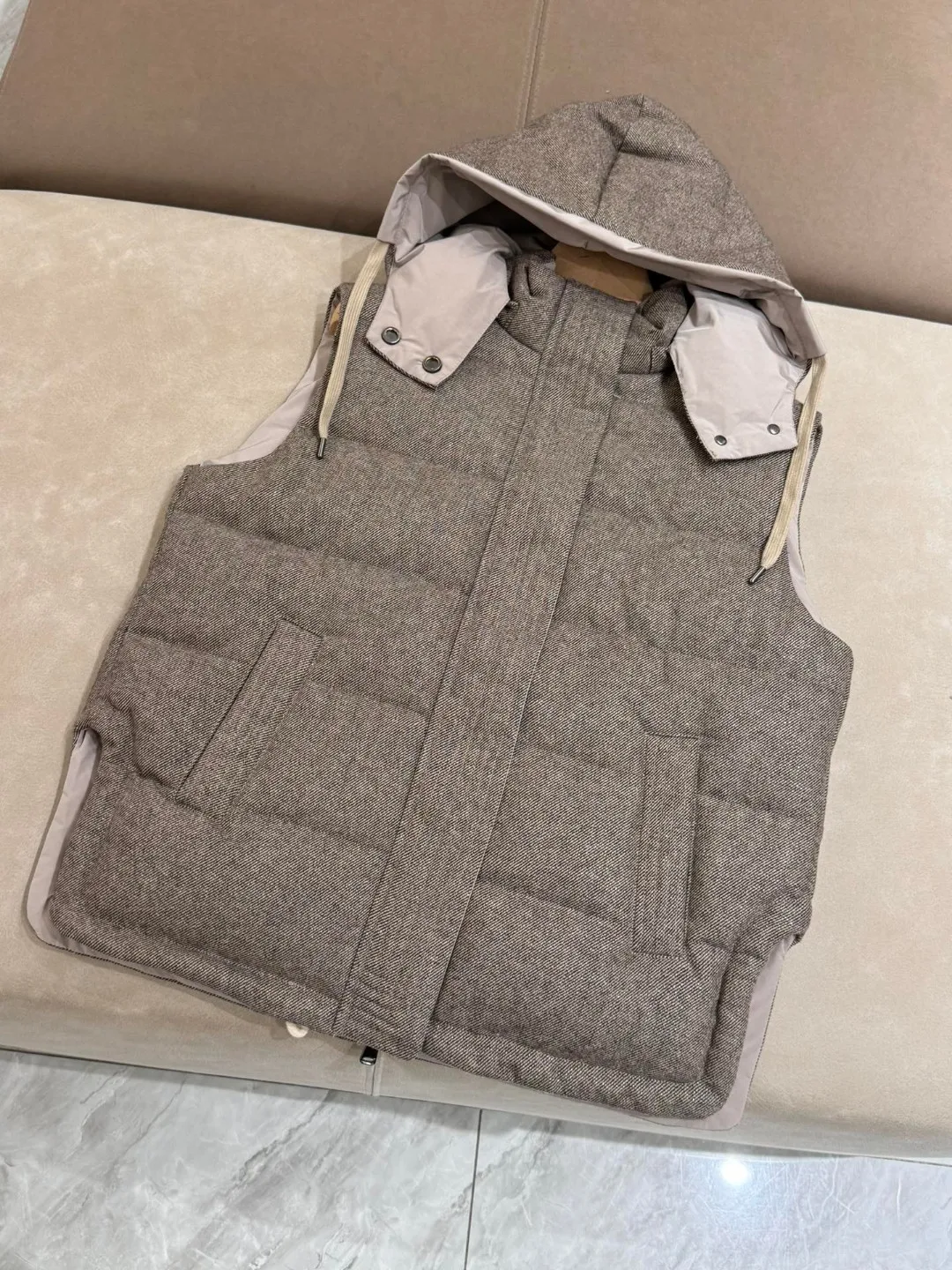 Autumn-winter casual reversible goose down vest