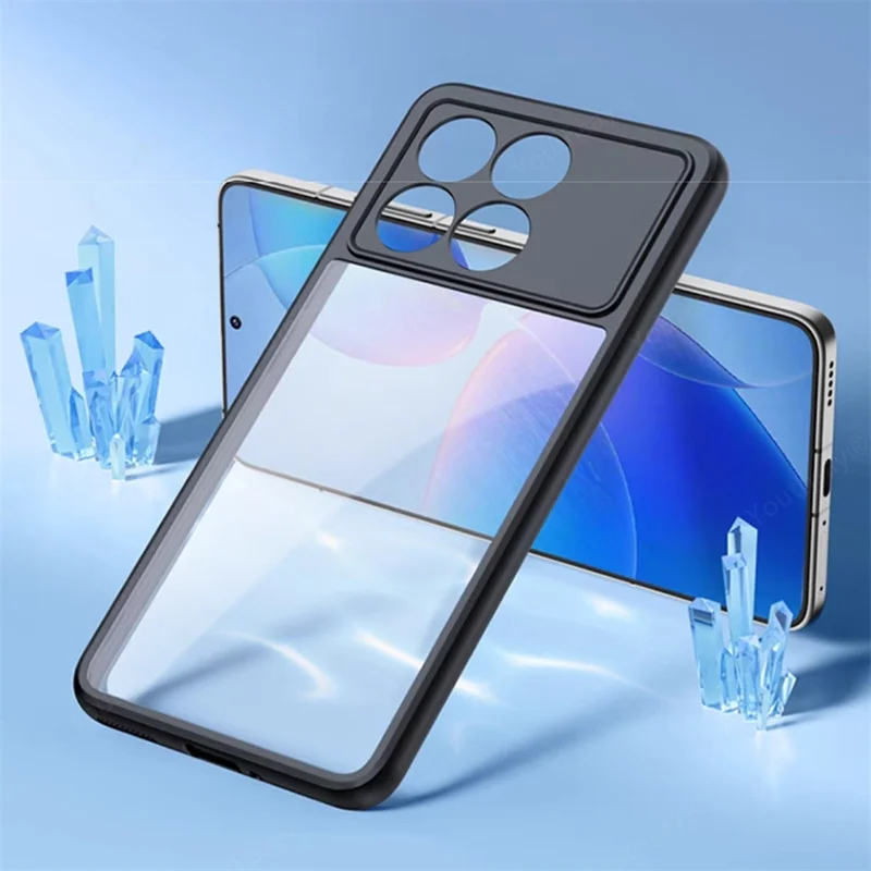 

For Poco F6 Pro Case For Poco F6 Pro Cover Coque Shell Hard Transparent PC TPU Edge Back Fundas For Poco F6 Pro