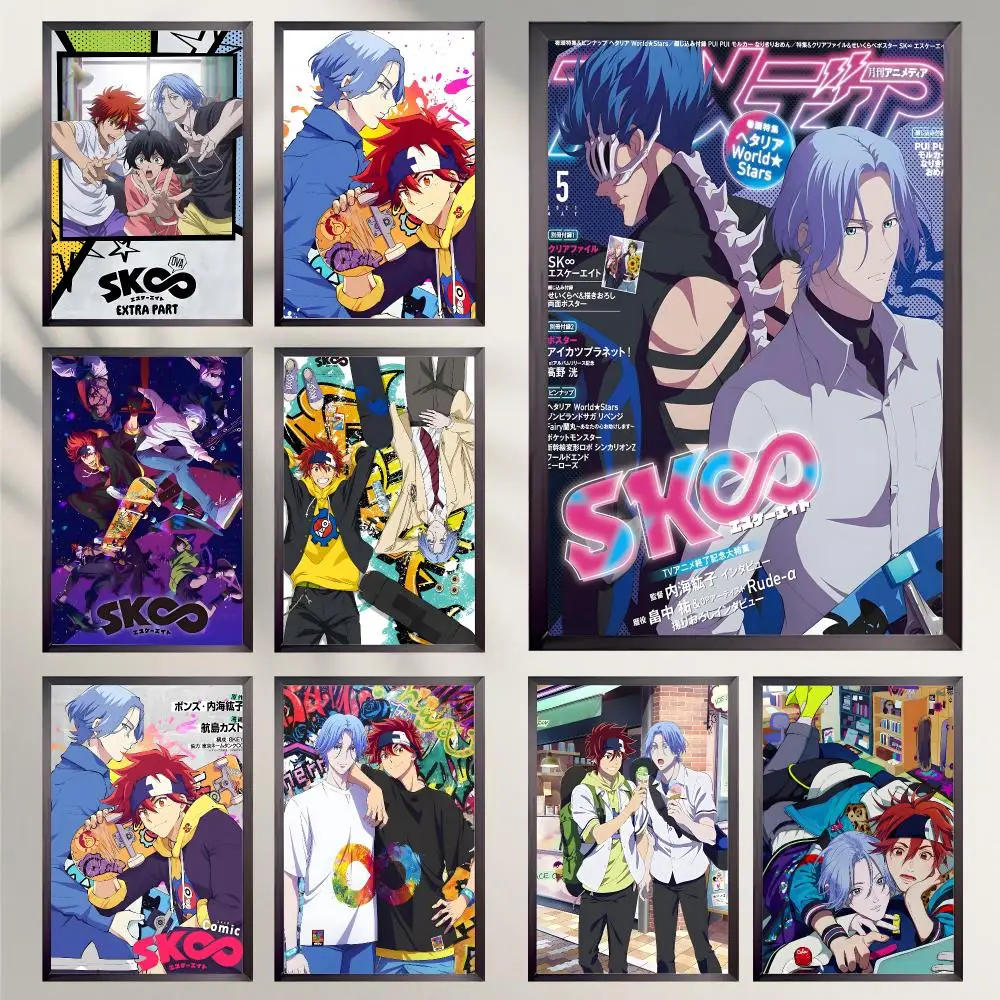 anime SK8 the Infinity Poster Poster HD Self-Adhesive Art Print Waterproof Wall Decor for Bedroom Living Room Decor Gift