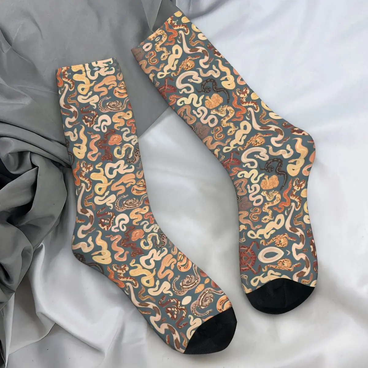 Ball Python Morph Snake Socks Gothic Stockings Men Quality Outdoor Socks Spring Design Anti Sweat Socks