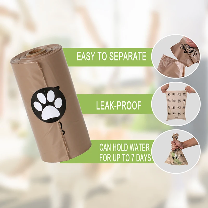 5/6/10Pcs Biodegradable Pet Garbage Bag Dog Poop Bags Outdoors Dog Poop Bag Dispenser Dog Cleaning Supplies Pet Supplies