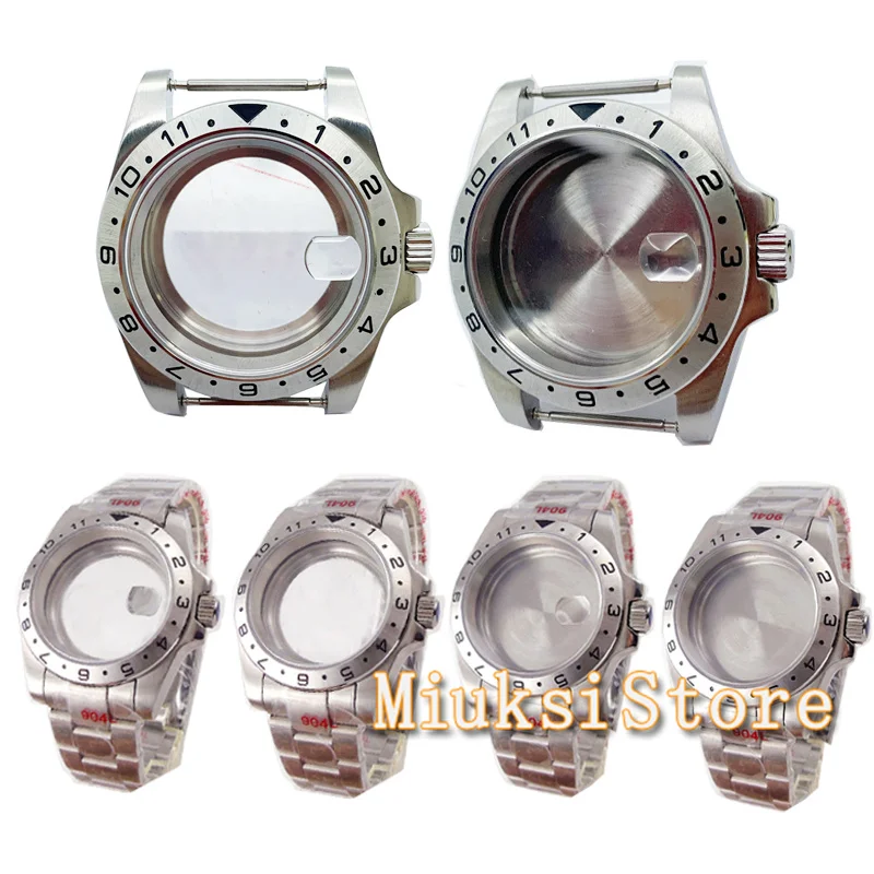 40mm NH35 case Stainless steel Watch Case fit NH35 NH36 PT5000 ETA 2824 Fixed Bezel Sapphire Glass stainless steel Bracelet