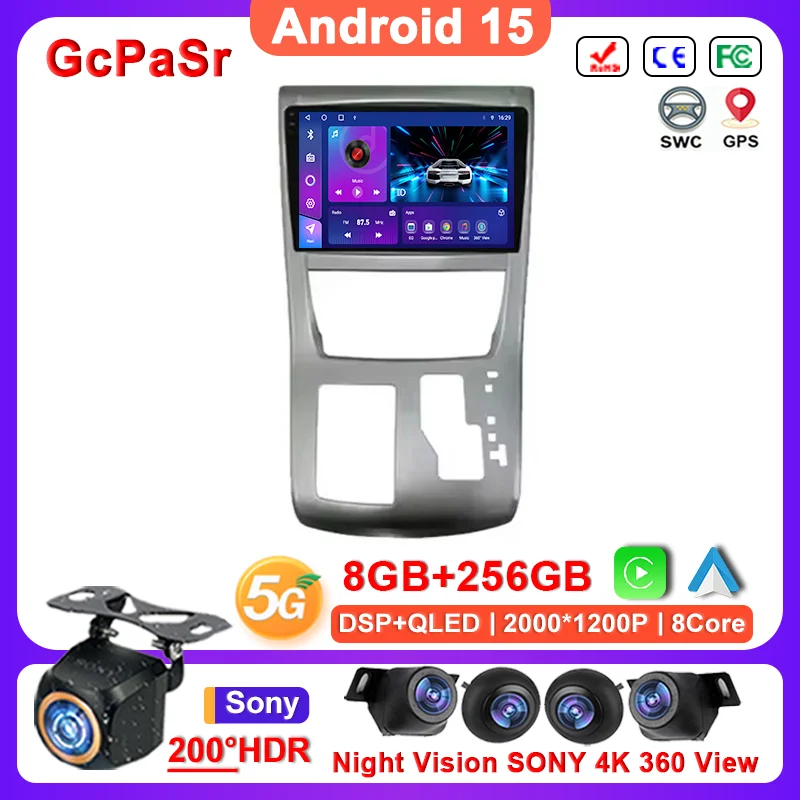 

Android 15 For TOYOTA Alphard 20 Series Vellfire 2008-2014 Car Radio Multimedia Player Navigation GPS Carplay Head Unit No 2din