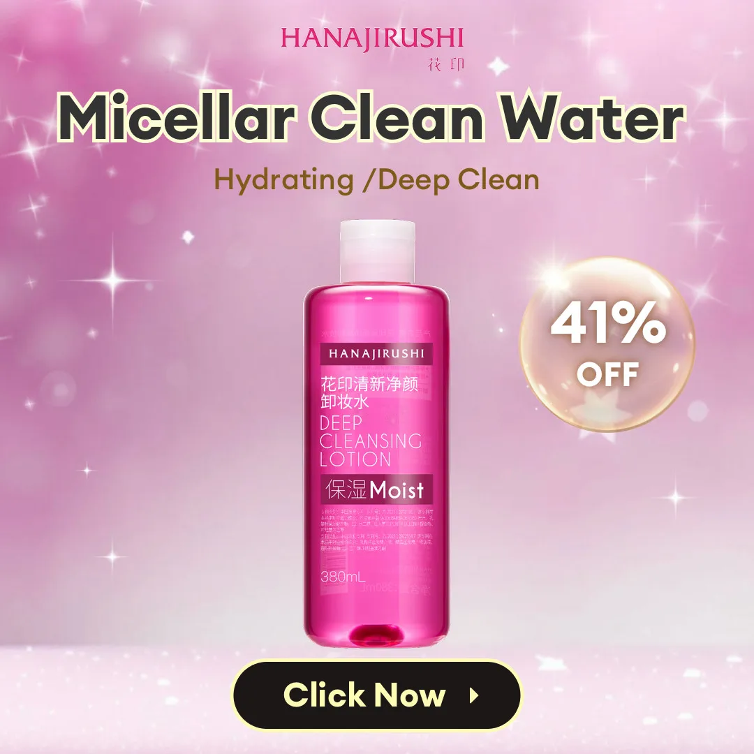 380ml Micellar Clean Water HANAJIRUSHI Face Eye Lip Mild Makeup Remover Water Oil Free Deep Cleanser Lotion Moisture Skin