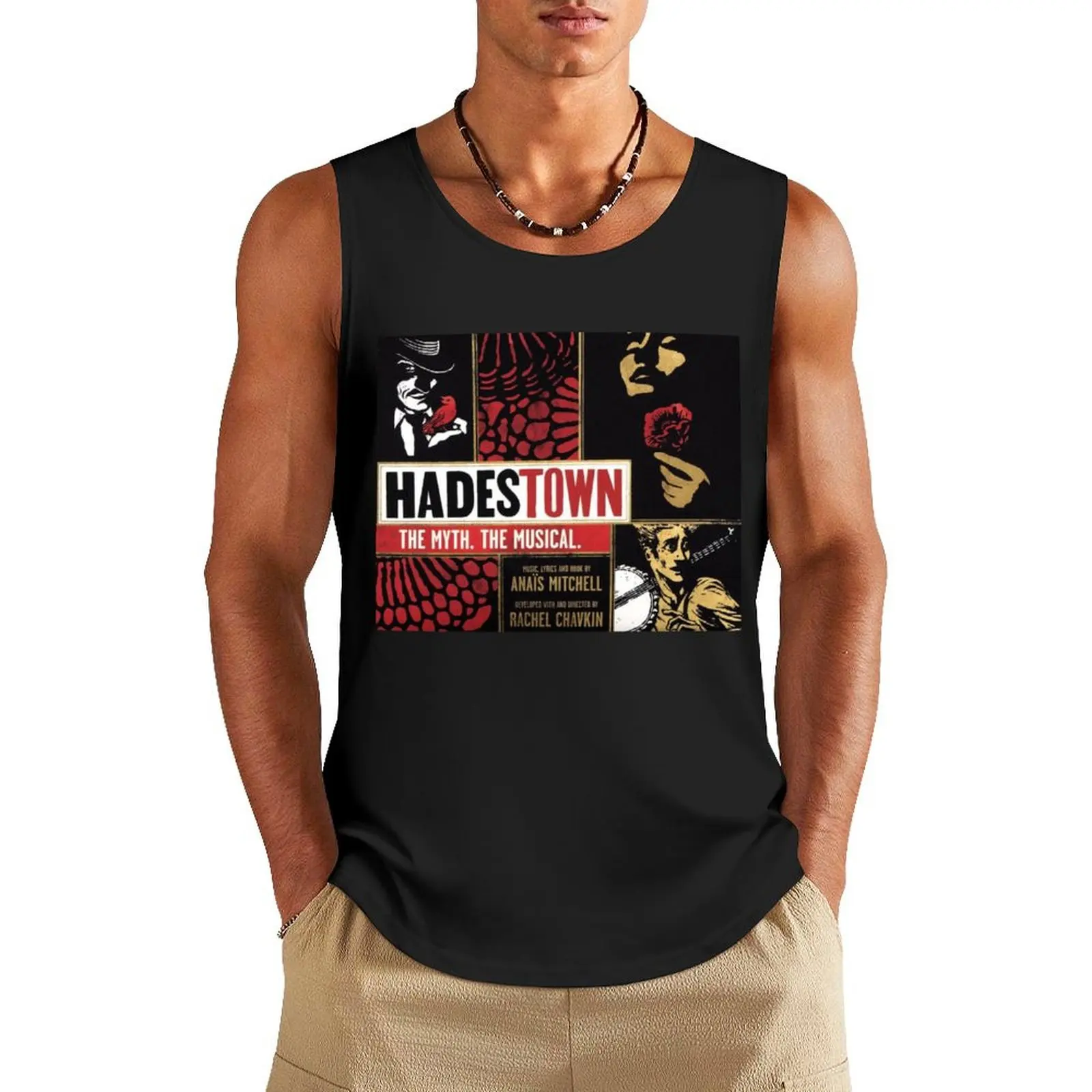 

hadestown style Tank Top gym clothes men T-shirt man Men's gym t-shirt Short sleeve