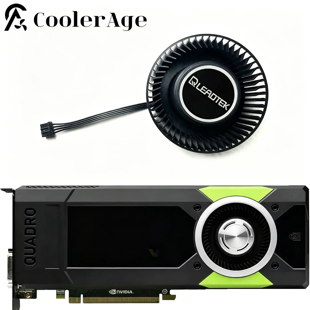 For NVIDIA Quadro M5000 M6000 P5000 P6000 K6000 68MM PLB06625B12HH Graphics Card Replacement Fan