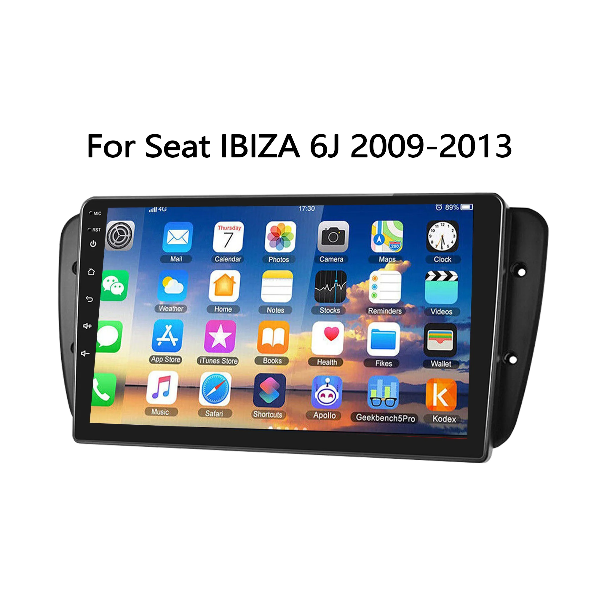 ESSGOO 9" Android 15 2+32G/4+64G Wireless Carplay Android Auto für Seat Ibiza MK 4 IV 6J 2009-13 Autoradio GPS-Navigation Bluetooth FM ASP SWC Wifi IPS Touchscreen Head Unit