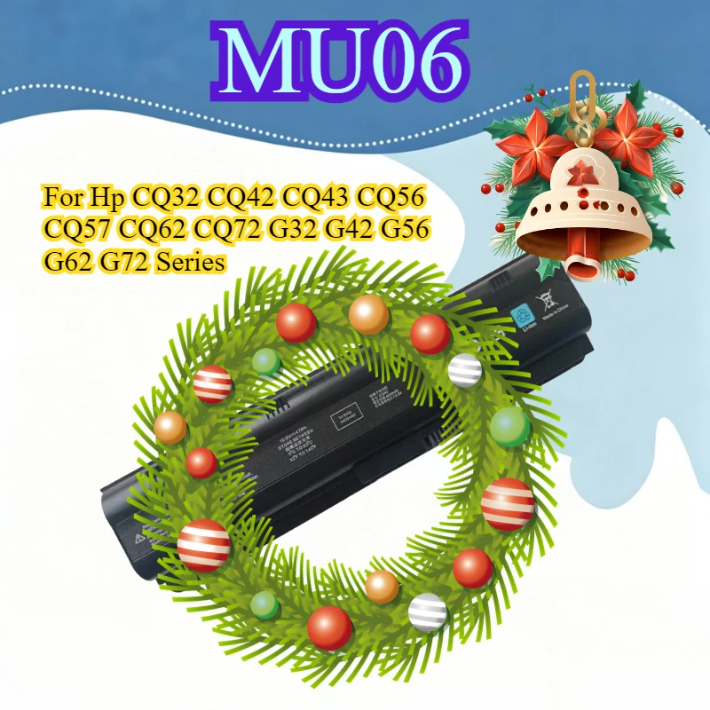 

MU06 Laptop Battery 10.8V 47Wh For Hp CQ32 CQ42 CQ43 CQ56 CQ57 CQ62 CQ72 G32 G42 G56 G62 G72 Series