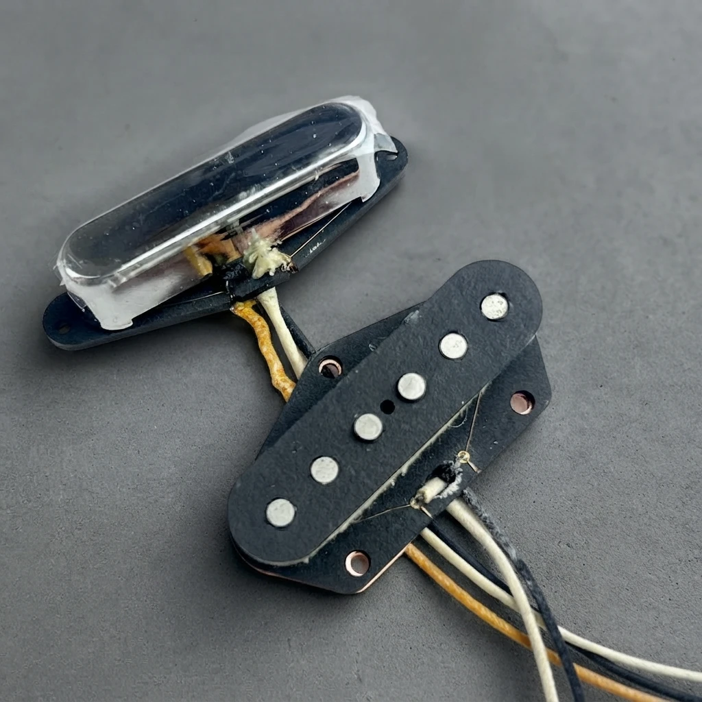 Vintage Texas Tone Bridge Pickup, Alnico 5 Magnet, Staggered Pole, Cloth Wire, Mounting Hardware for TL Replacement Part