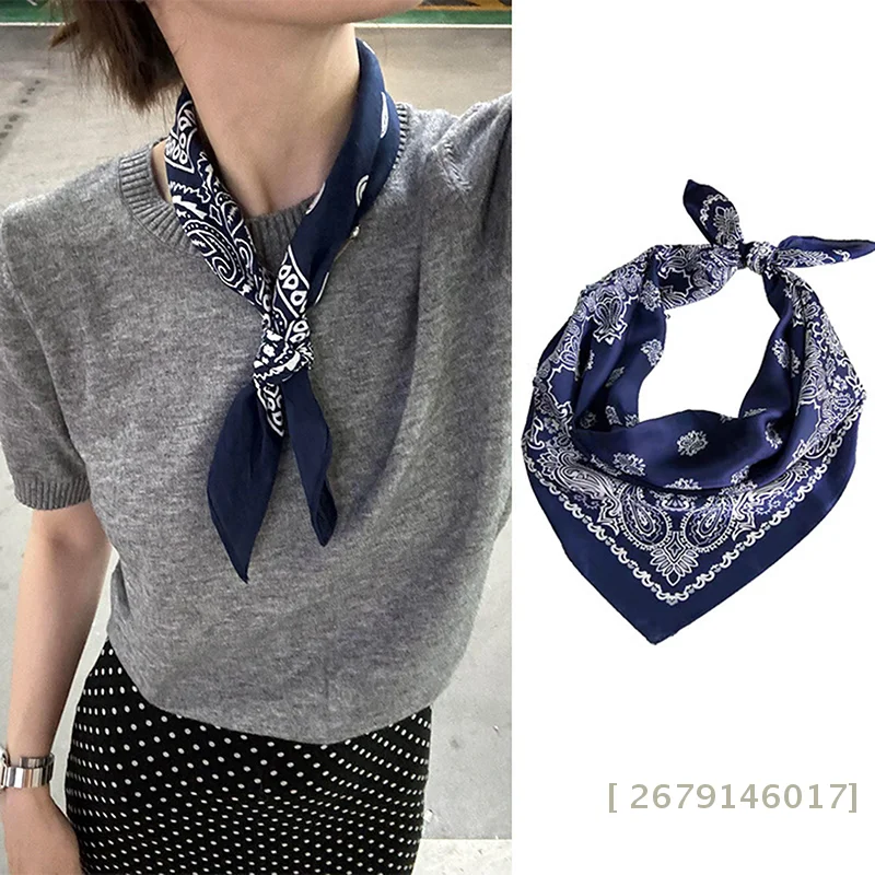 【YY26】Luxuriöser, modischer 70 cm großer quadratischer Satin-Seidenschal für Damen, als Haar-, Hand-, Hals- oder Handgelenkschmuck, Hijab, Wickeltuch, Damenschal, Bandana