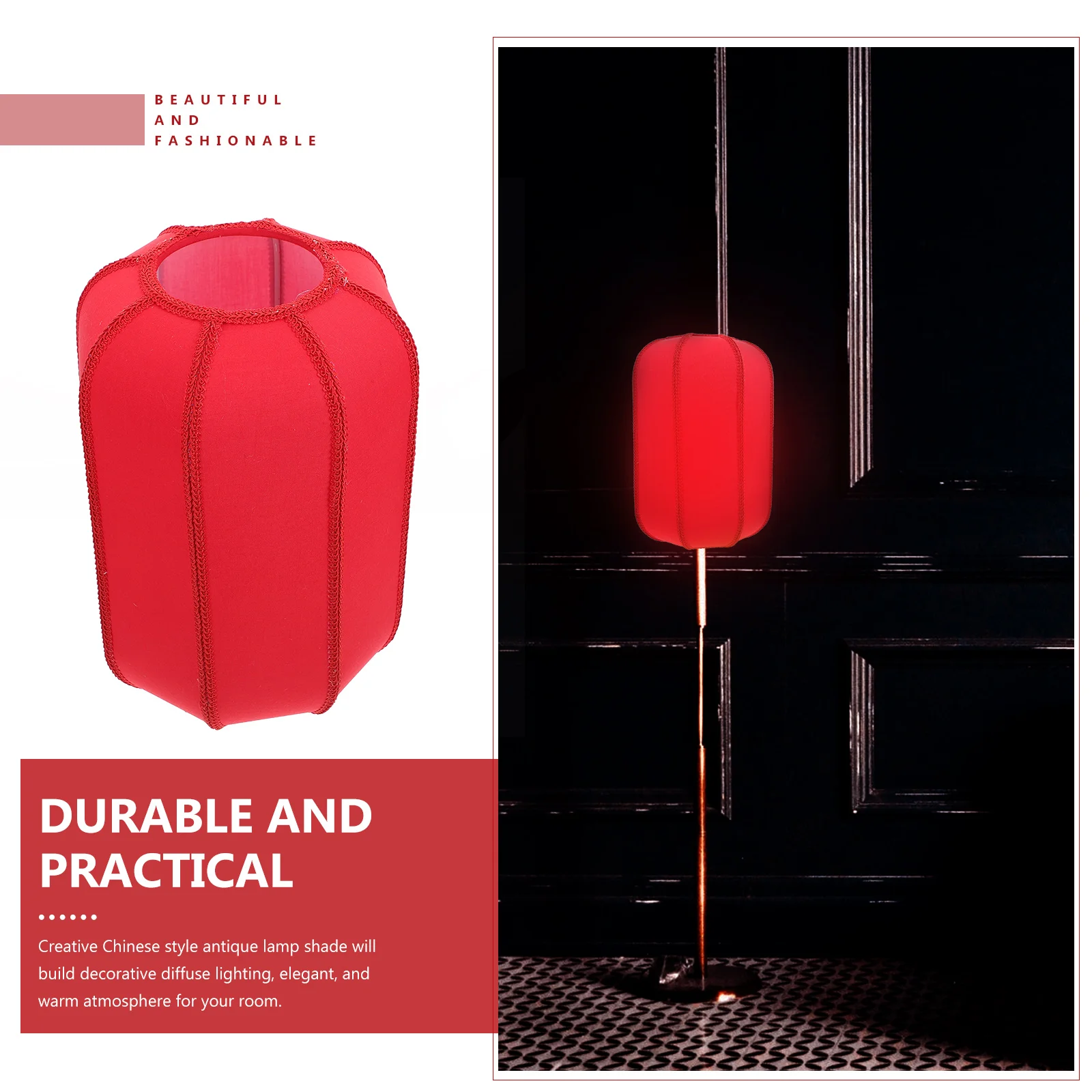 

Imitation Sheepskin Lantern Lampshade 20x30cm E27 Retro Chinese Style Floor Table Desk Lamp Cover Lighting Accessories