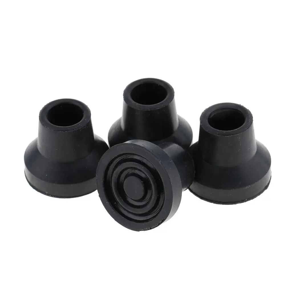 Anti-Skid Stable Shock Absorb Walking Stick, Muleta End, Pontas de cana, Pacote 3-4, 4pcs