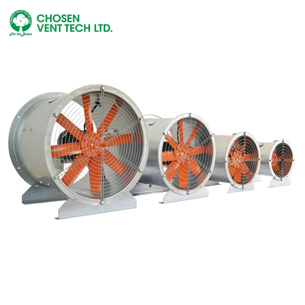 Hot sales industrial ventilation bifurcated fan axial flow fan air extractor for HVAC