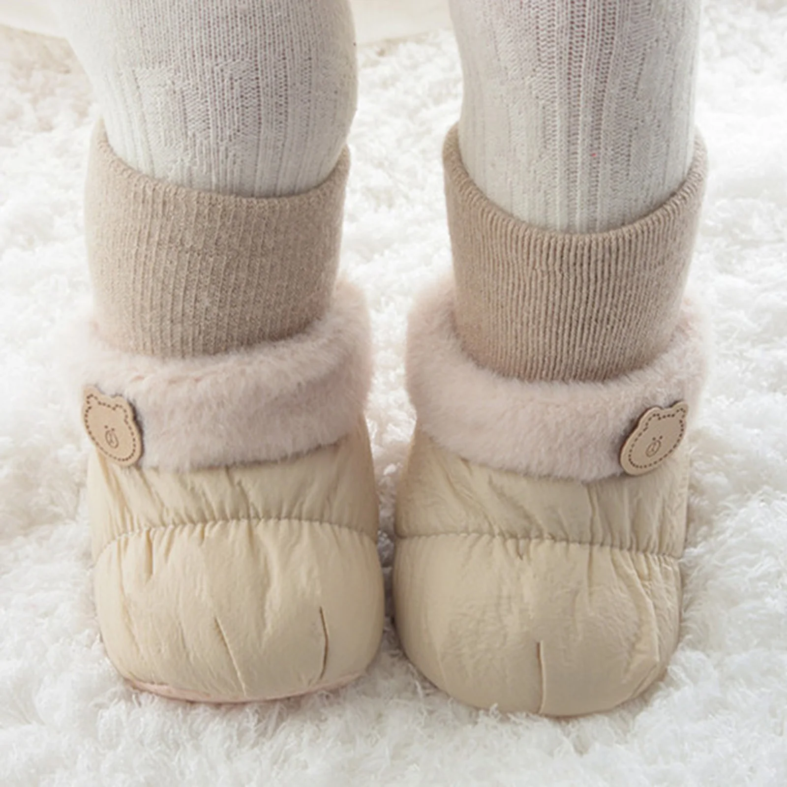 

0-12months Infant Winter Walking Socks Soft Non-Slip First Walking Shoes for baby girls