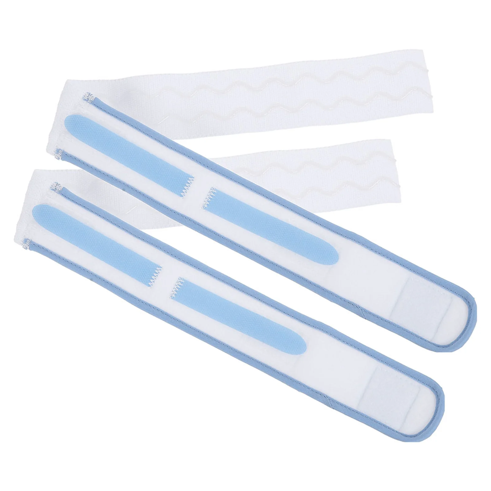 

2pcs Urine Bag Fixing Strap Suprapubic Catheter Elastic Leg Holder Blue White Adjustable Practical Patient Hospital Use