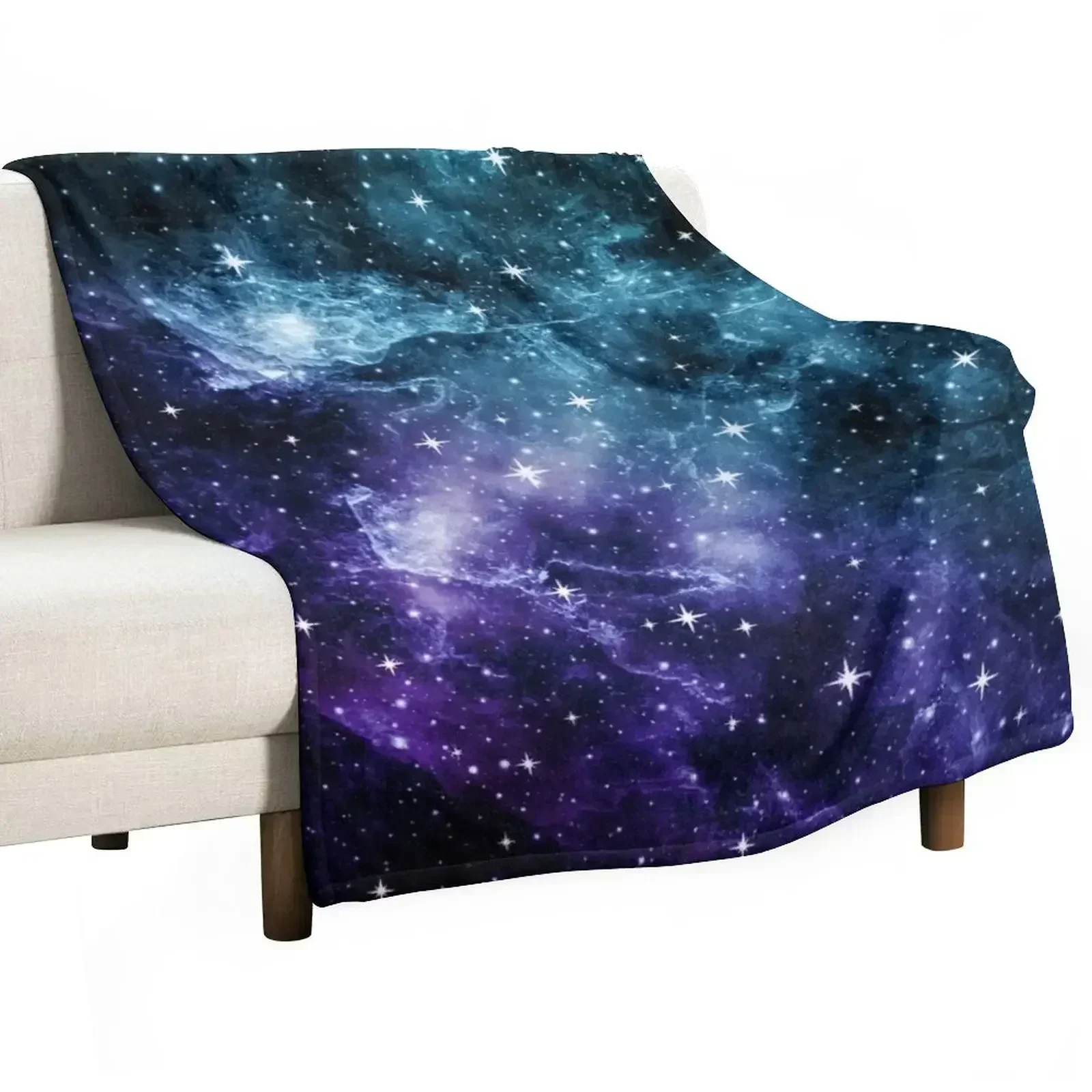 

Teal Purple Galaxy Nebula Dream #1 #decor #art Throw Blanket manga Blankets Sofas Of Decoration wednesday Blankets