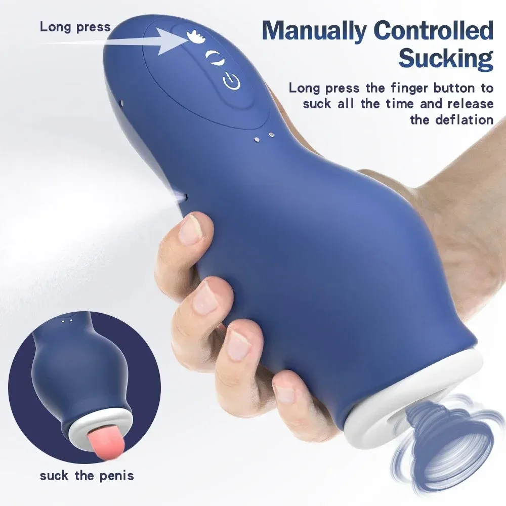 

Automatic Male Masturbator Vagina Pussy Sucking Vibrating Massager Real Penis Blowjob Masturbation Cup Adult Sex Toys For Men 18