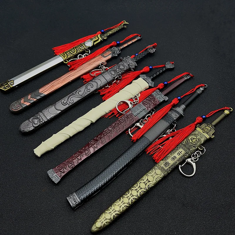 26CM Metal Letter Opener Sword Chinese Sword Open Letter Creative Paper Cutter Alloy Weapon Pendant Desk Decor