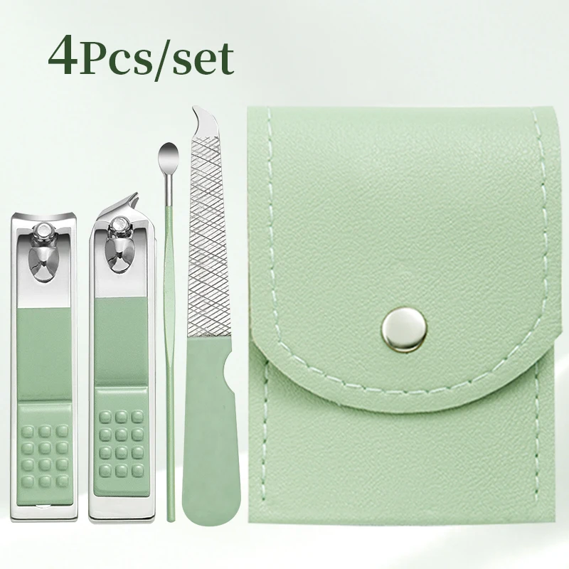 4pcs Stainless Steel Nail Clippers Set Dead Skin Nail Clippers Professional Pedicure Set Beauty Set for Travel or Home