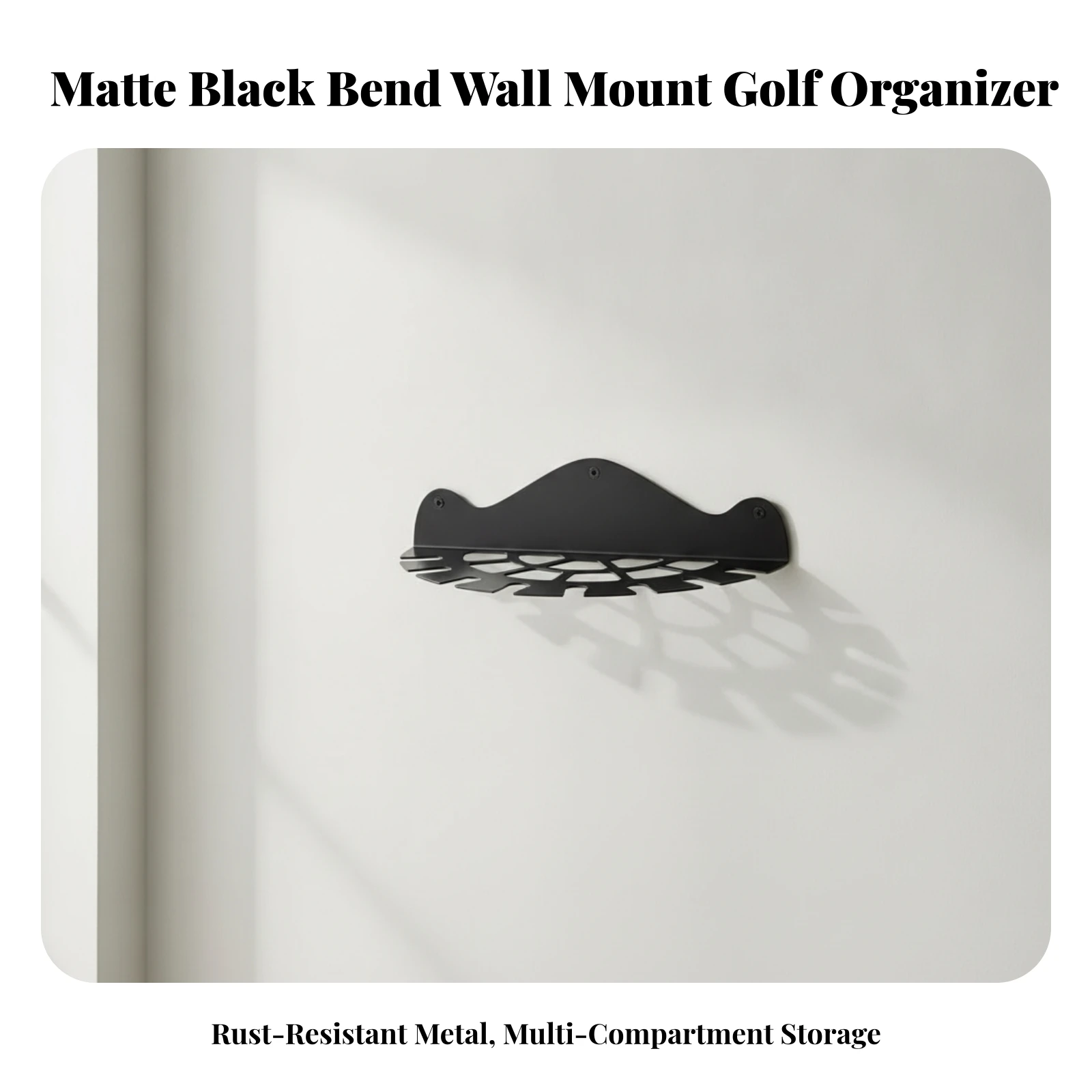 Storage Organizer Metal Golf Club Storage Rack Holder Secure for Golfers, Garage, Indoor Practice Areas