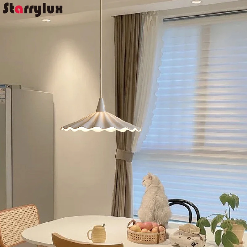 

Nordic Retro Ceramic Pendant Light Creative Lotus Leaf Design Dining Bedroom Bar Hanging Lamp