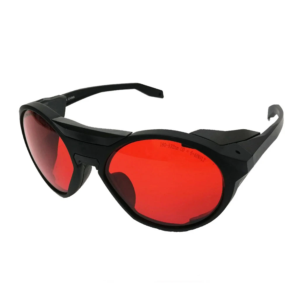 532nm Wavelength Laser Goggles Adjustable with Side Wing Protectors 190-540nm Laser Protective Eyewear