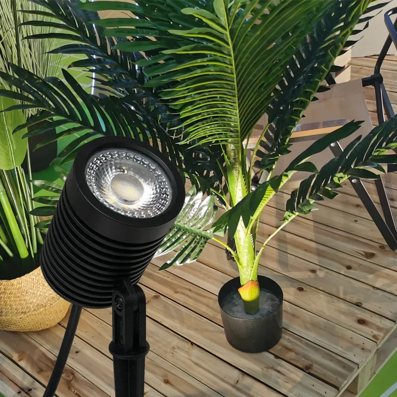 Foco de plástico negro SMD para césped, impermeable IP65, alto brillo para Mini jardín, venta al por mayor