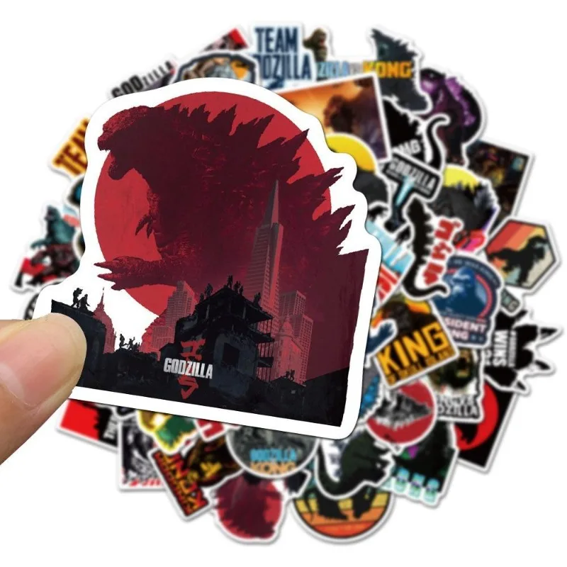 50pcs New-Godzillas King of The Monster Brand Stickers for Laptop Decal Macbook Cup Guitar Luggage Fridge Skateboard Bicycle