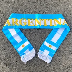 Aerlxemrbrae 14*130cm  Football Cup Headscarf Spain Brazil Argentina Soccer Cup Scarf Event Party Supplies Champion Scarf
