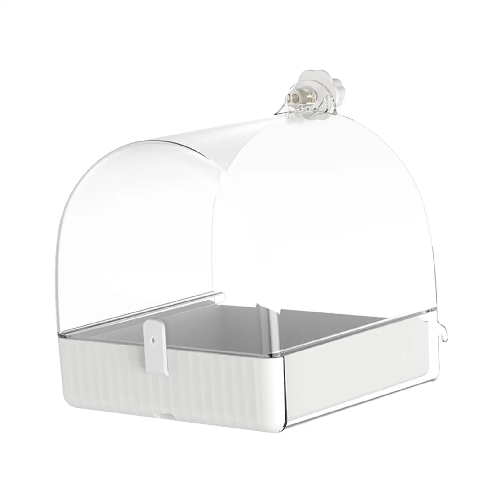 Bird Bath Cage Bird Bathtub Parrot Protector Clear Hanging Bird Bath Cube Bird Bathtub Shower Box, for Cockatiel Cockatoo