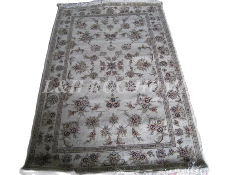 

Free shipping 4'x6'160 Line Persian carpet 100% New Zealand wool and handmade, space dyed yarns