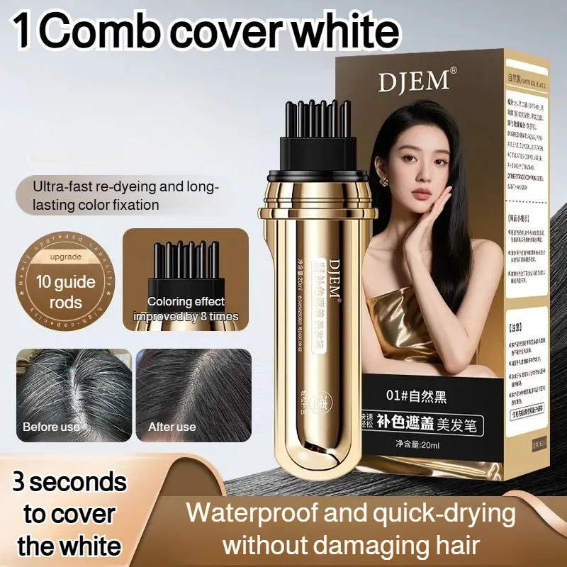 Portable Root Cover Hair Touch-Up Pen, Gentle Non-Damaging Hair Dye Pen,Easy to Apply, Practical,for Daily Hair Color Correction