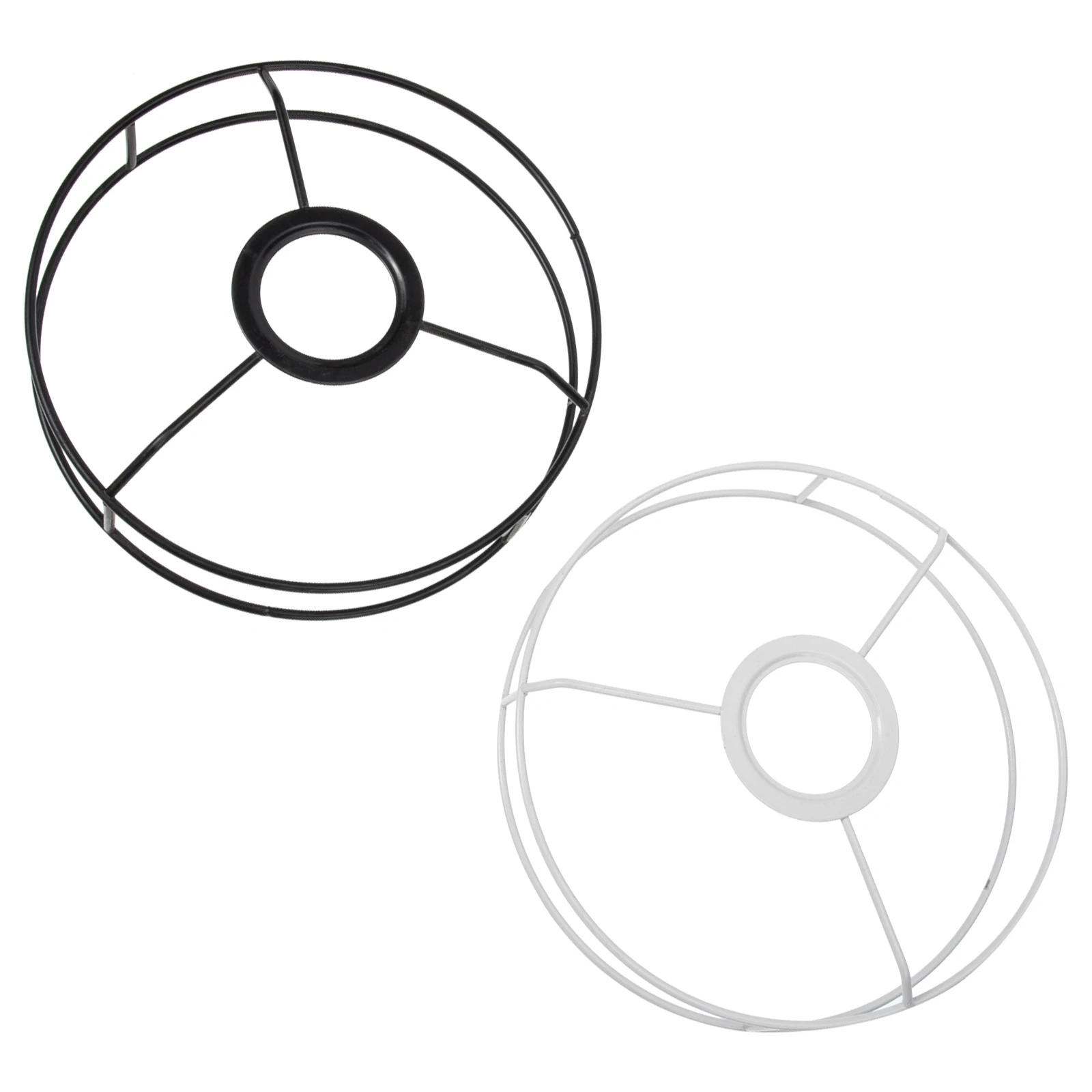 

2Pcs Round Lampshade Frame Metal DIY Pendant Ceiling Chandelier Bracket Sturdy E27 Home Office Lighting Accessories