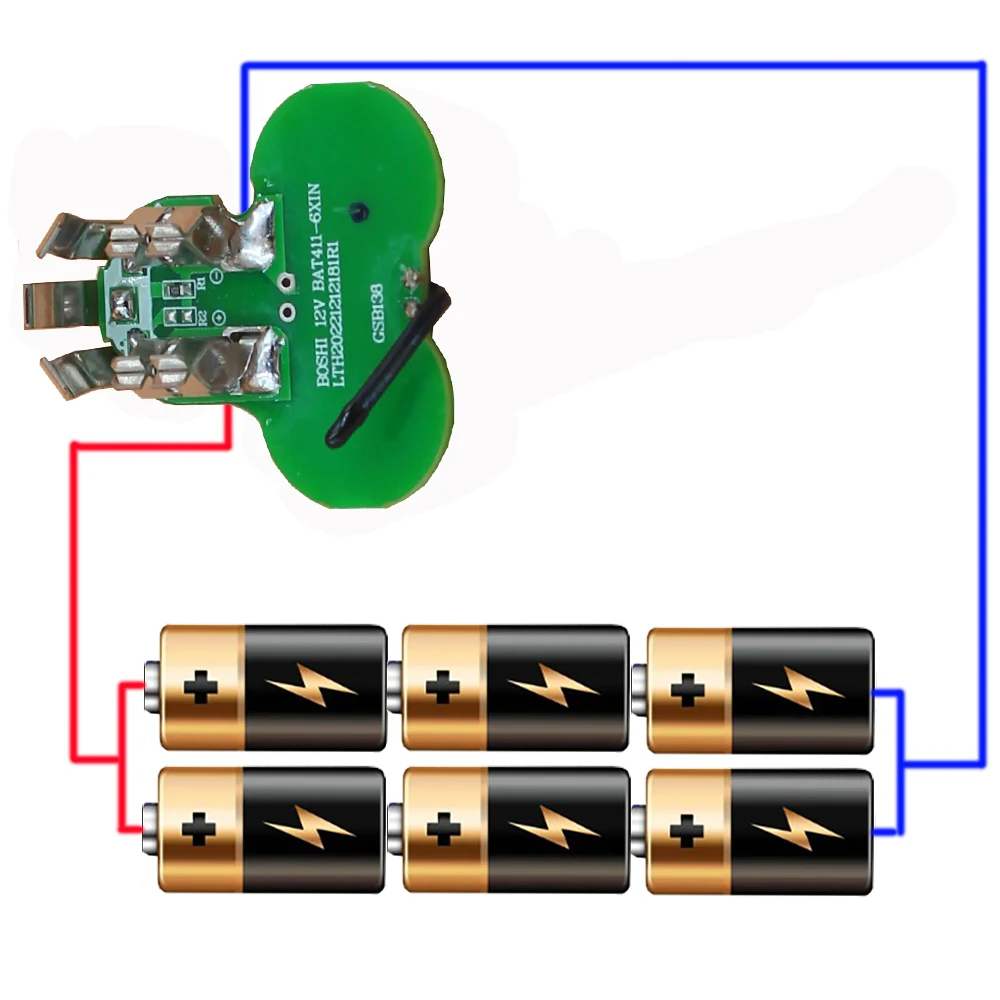 Doscing Battery Case Accessories with PCB DIY BAT412A BAT411 for Bosch 10.8V 12V BAT414 BAT412A BAT413A BAT420 D-70745GO