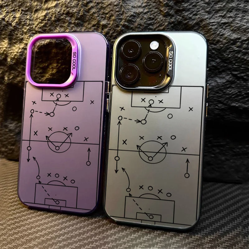 Football Tactics Board Pattern Phone Case for vivo Y400 Y04 Y03 Y78 Y36 Y100 Y27 Y17s Y16 V60 V50 V30e iQOO Z10 Pro Lite 4G 5G